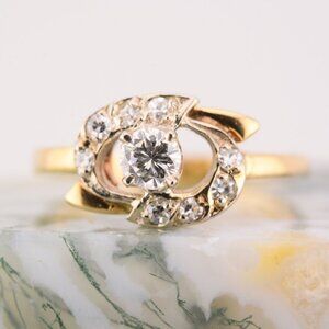14K Vintage Dynasty Diamond Ring